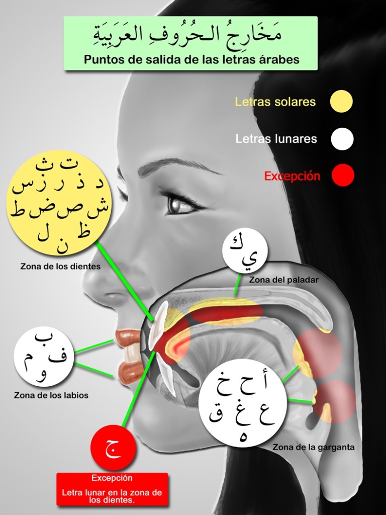 pronunciación de letras en arabe